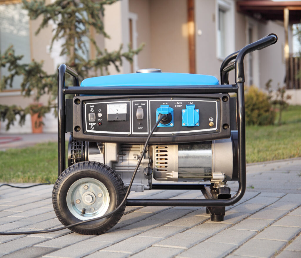 Portable electric generator.