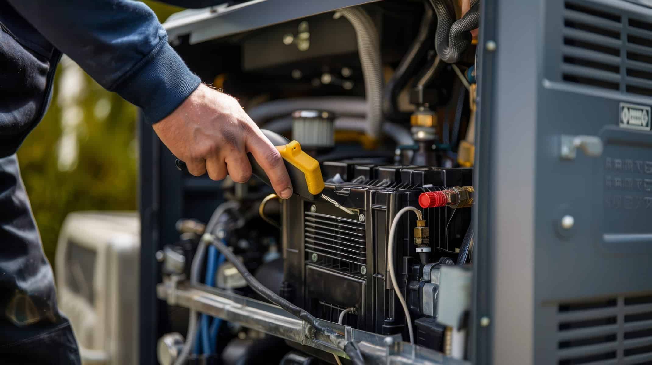 Carrying out generator servicing