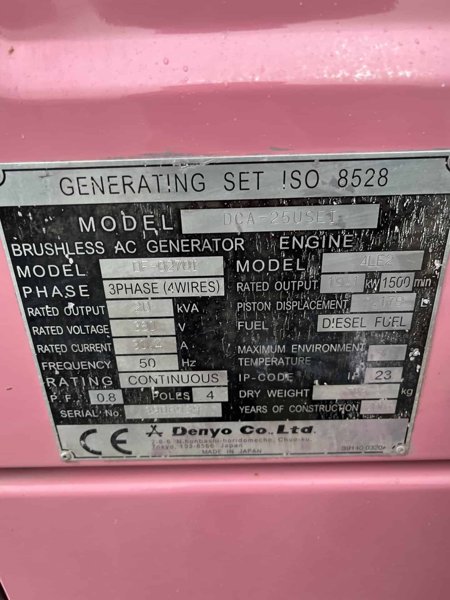 ArcGen Denyo 20Kva Eventa Generator - Image 11