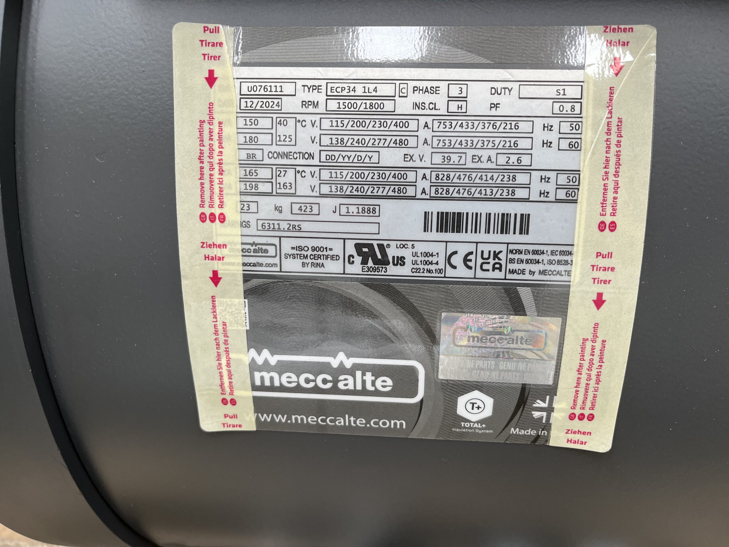 Mecc Alte 150kVA Alternator – Model ECP34-1L4C - Image 2